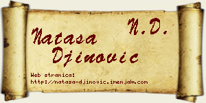 Nataša Đinović vizit kartica